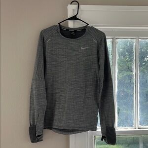 Nike Gray Long Sleeve Performance Tee